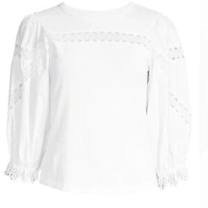 Rebecca Taylor Cotton and Poplin Top